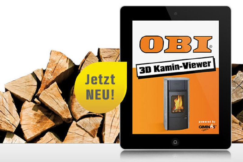 Auswählen, aufstellen, ansehen: OBI 3D Kamin-Viewer